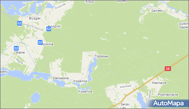 mapa Tobołowo, Tobołowo na mapie Targeo