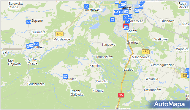 mapa Tomaszków, Tomaszków na mapie Targeo