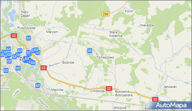 mapa Tomaszowo, Tomaszowo na mapie Targeo