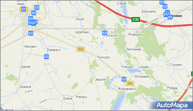mapa Tomiczki, Tomiczki na mapie Targeo
