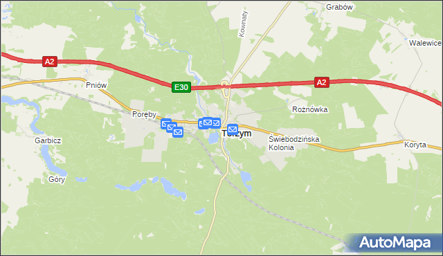 mapa Torzym, Torzym na mapie Targeo