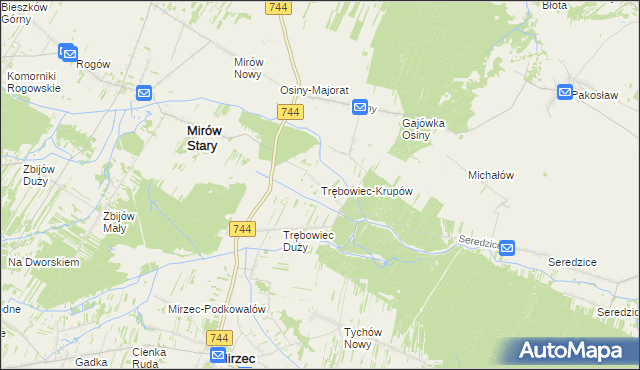 mapa Trębowiec-Krupów, Trębowiec-Krupów na mapie Targeo
