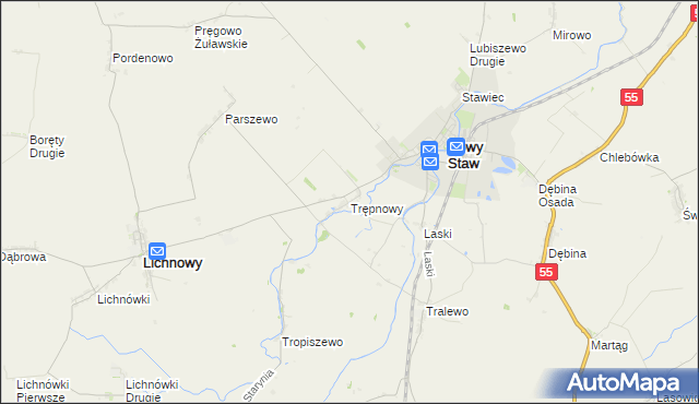 mapa Trępnowy, Trępnowy na mapie Targeo