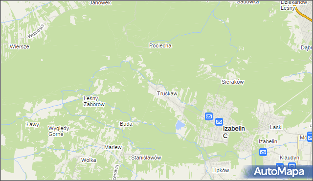 mapa Truskaw, Truskaw na mapie Targeo