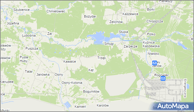 mapa Trząs, Trząs na mapie Targeo
