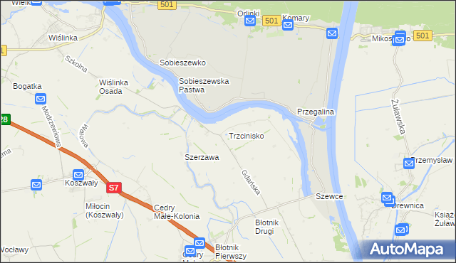 mapa Trzcinisko, Trzcinisko na mapie Targeo