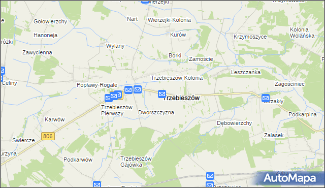 mapa Trzebieszów, Trzebieszów na mapie Targeo