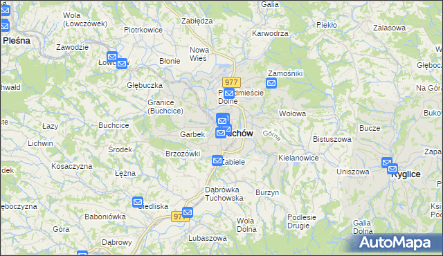 mapa Tuchów, Tuchów na mapie Targeo
