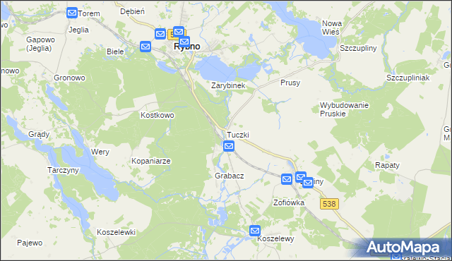 mapa Tuczki, Tuczki na mapie Targeo