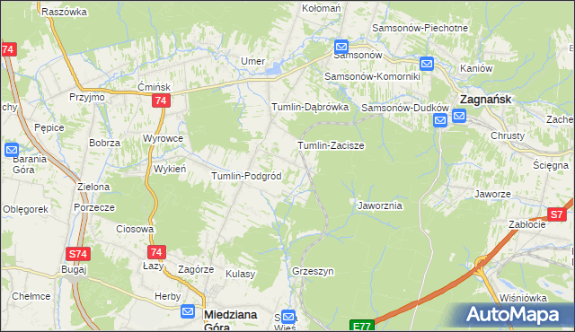 mapa Tumlin-Węgle, Tumlin-Węgle na mapie Targeo