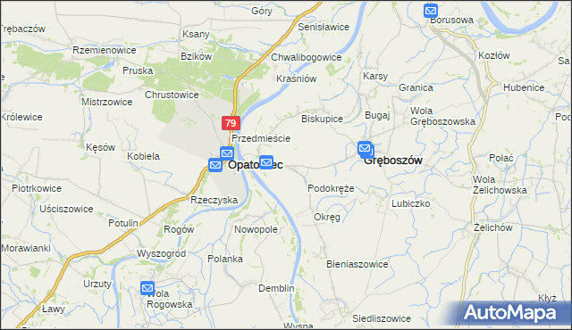 mapa Ujście Jezuickie, Ujście Jezuickie na mapie Targeo