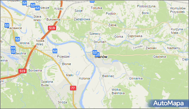 mapa Ulanów powiat niżański, Ulanów powiat niżański na mapie Targeo