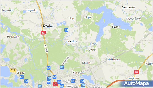 mapa Wadąg, Wadąg na mapie Targeo