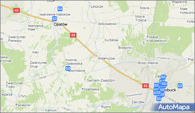 mapa Waleńczów, Waleńczów na mapie Targeo