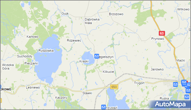 mapa Węgielsztyn, Węgielsztyn na mapie Targeo