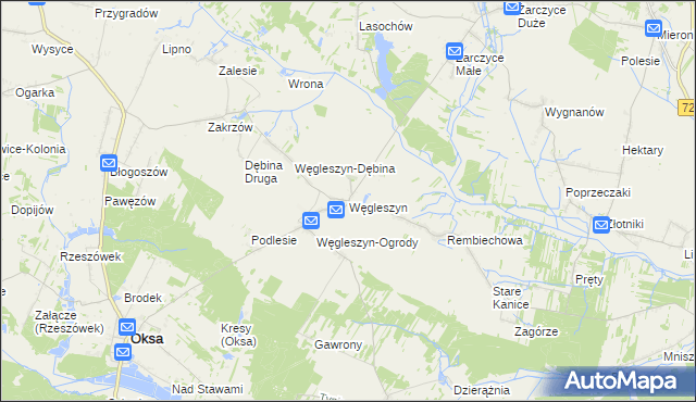 mapa Węgleszyn, Węgleszyn na mapie Targeo