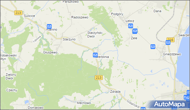 mapa Werblinia, Werblinia na mapie Targeo