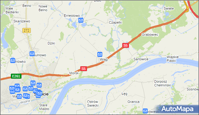 mapa Wiąg, Wiąg na mapie Targeo