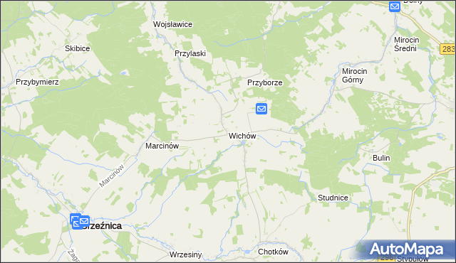 mapa Wichów, Wichów na mapie Targeo