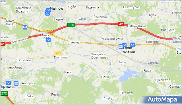 mapa Wielgolas Duchnowski, Wielgolas Duchnowski na mapie Targeo