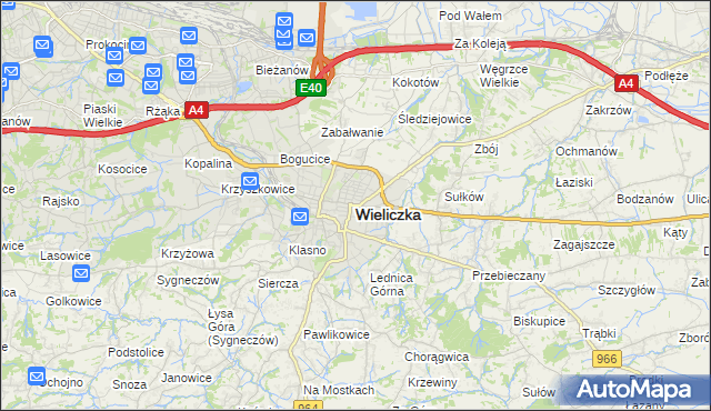 mapa Wieliczka, Wieliczka na mapie Targeo