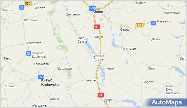 mapa Wielkie Czyste, Wielkie Czyste na mapie Targeo