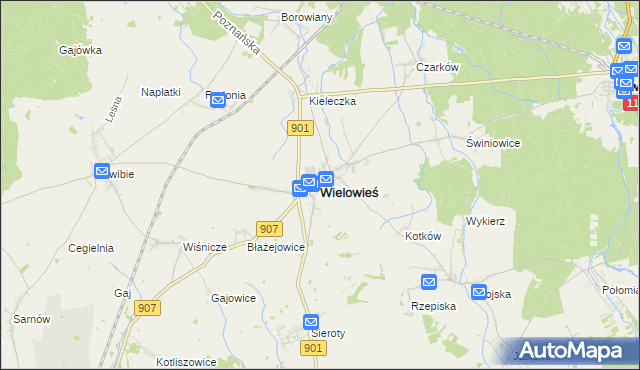 mapa Wielowieś powiat gliwicki, Wielowieś powiat gliwicki na mapie Targeo