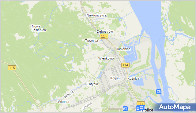 mapa Wieńkowo, Wieńkowo na mapie Targeo