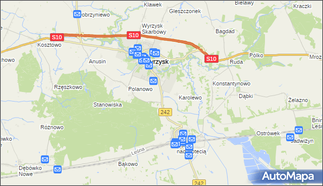 mapa Wiernowo, Wiernowo na mapie Targeo