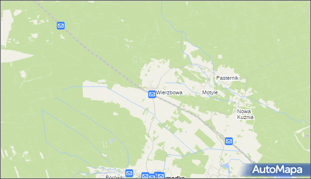 mapa Wierzbowa gmina Gromadka, Wierzbowa gmina Gromadka na mapie Targeo