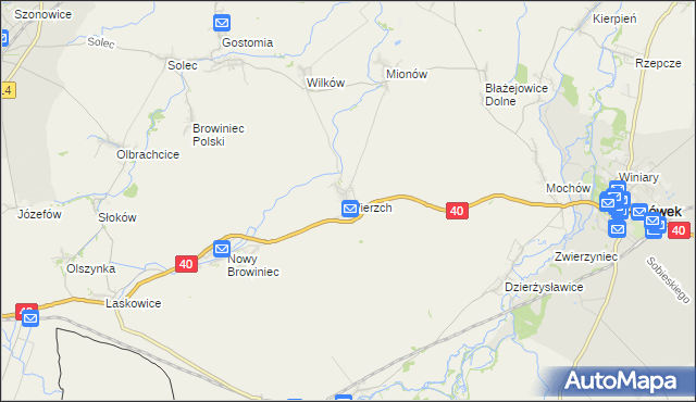 mapa Wierzch, Wierzch na mapie Targeo