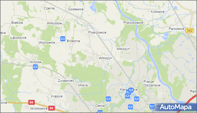 mapa Wilkszyn, Wilkszyn na mapie Targeo