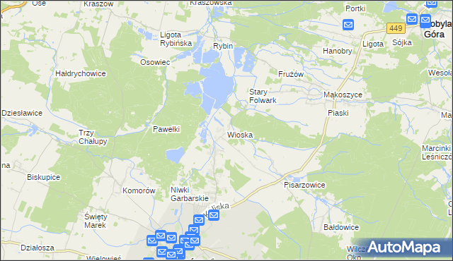 mapa Wioska gmina Syców, Wioska gmina Syców na mapie Targeo