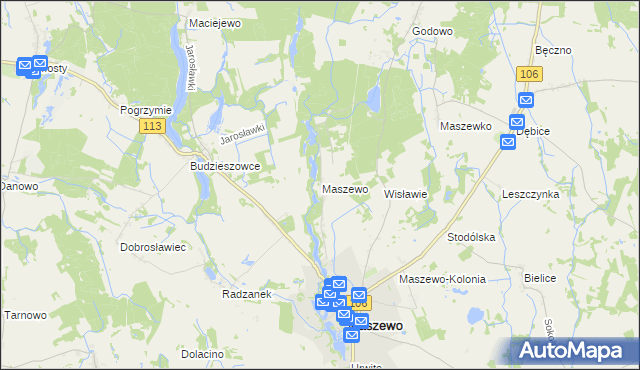 mapa Wisławie, Wisławie na mapie Targeo