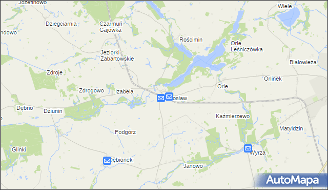 mapa Witosław gmina Mrocza, Witosław gmina Mrocza na mapie Targeo