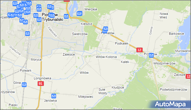 mapa Witów-Kolonia, Witów-Kolonia na mapie Targeo