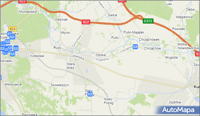 mapa Witowice gmina Końskowola, Witowice gmina Końskowola na mapie Targeo