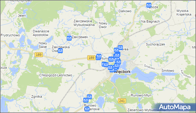 mapa Witunia, Witunia na mapie Targeo