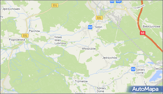 mapa Włoszczów, Włoszczów na mapie Targeo
