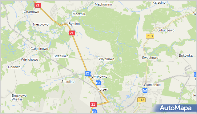 mapa Włynkowo, Włynkowo na mapie Targeo