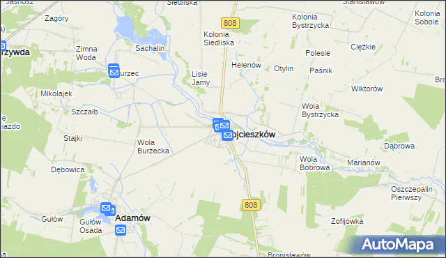 mapa Wojcieszków, Wojcieszków na mapie Targeo