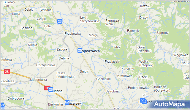 mapa Wojkówka, Wojkówka na mapie Targeo
