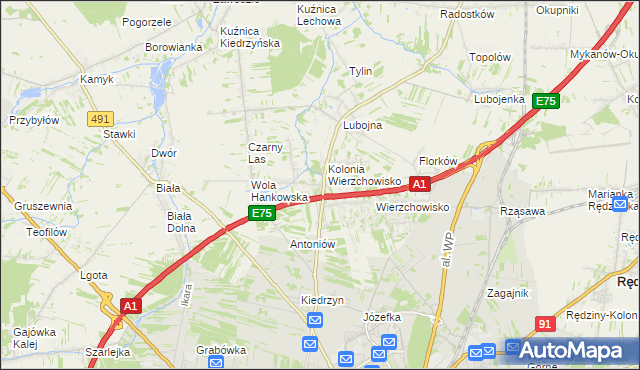 mapa Wola Kiedrzyńska, Wola Kiedrzyńska na mapie Targeo