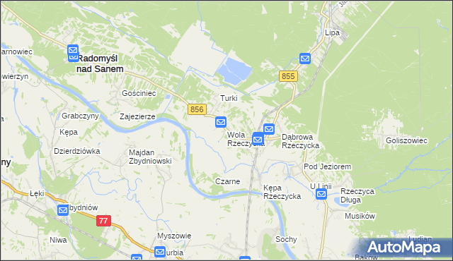 mapa Wola Rzeczycka, Wola Rzeczycka na mapie Targeo