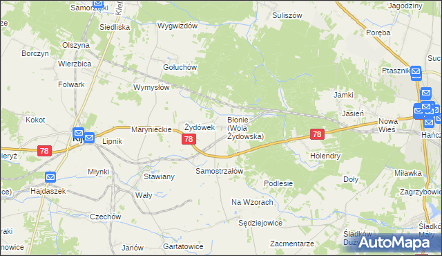 mapa Wola Żydowska, Wola Żydowska na mapie Targeo