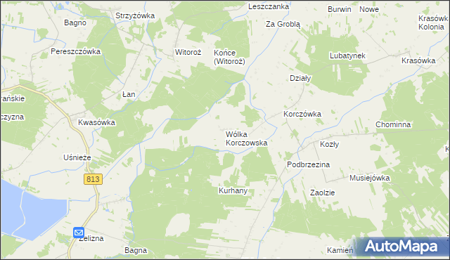 mapa Wólka Korczowska, Wólka Korczowska na mapie Targeo