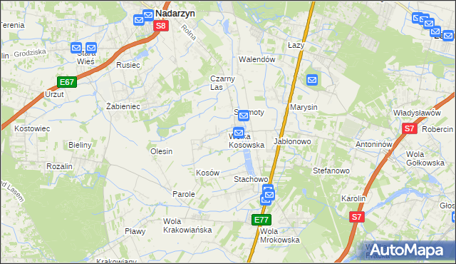 mapa Wólka Kosowska, Wólka Kosowska na mapie Targeo