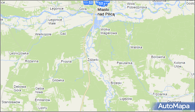 mapa Wólka Ligęzowska, Wólka Ligęzowska na mapie Targeo