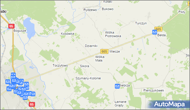 mapa Wólka Mała gmina Rajgród, Wólka Mała gmina Rajgród na mapie Targeo