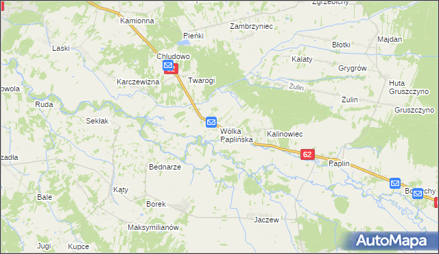 mapa Wólka Paplińska, Wólka Paplińska na mapie Targeo